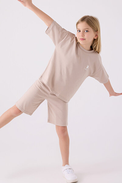 U.S. Polo Assn. Girl's Brown Bermuda Suit