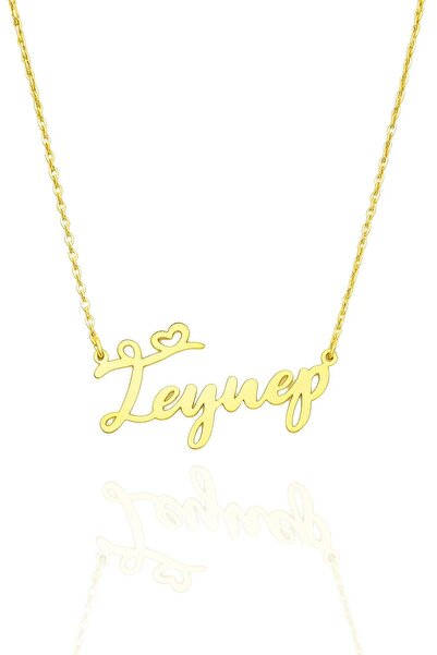 Beyisa Kişiye Özel İsimli Kalpli 925 Ayar Gümüş Kadın Kolye