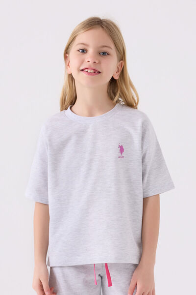 U.S. Polo Assn. Girl's Gray Bermuda Suit