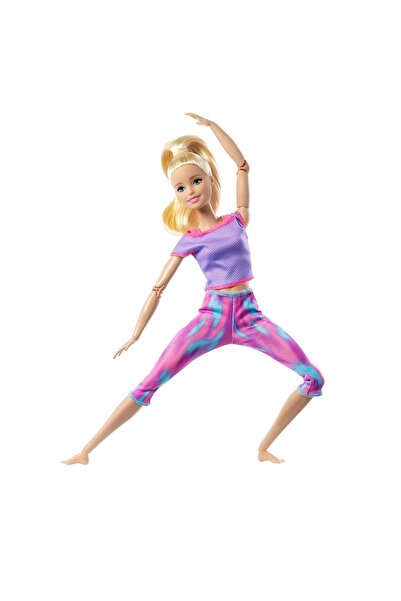 Barbie Sonsuz Hareket Bebeği, Sarışın Desenli Taytlı GXF04