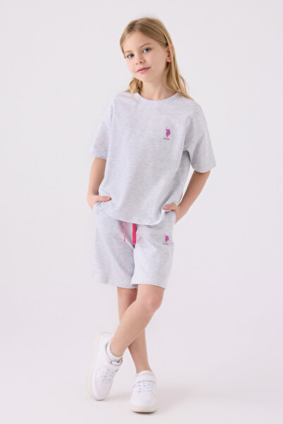 U.S. Polo Assn. Girl's Gray Bermuda Suit