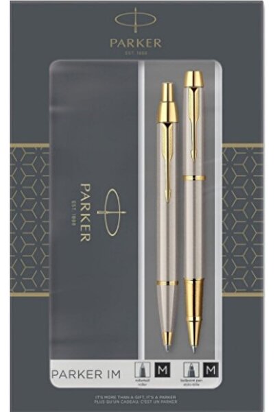 Parker IM Core Fırçalanmış Metal GT Set Value Roller ball ve Tükenmez Kalem