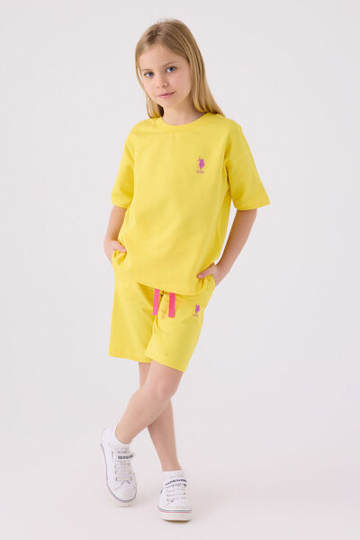 U.S. Polo Assn. Girl's Yellow Bermuda Suit