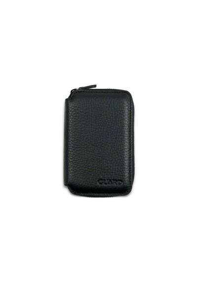 GUARD Hakiki Deri Siyah Mat Kredi Kartlık/ Cardholder