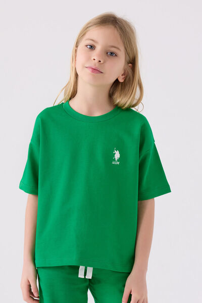 U.S. Polo Assn. Girl's Green Bermuda Suit