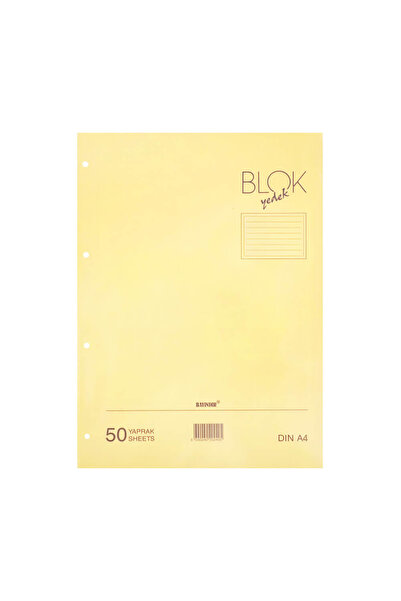 Genel Markalar Bayındır Çizgili Klasör Yedeği A5 50 Yaprak Sarı