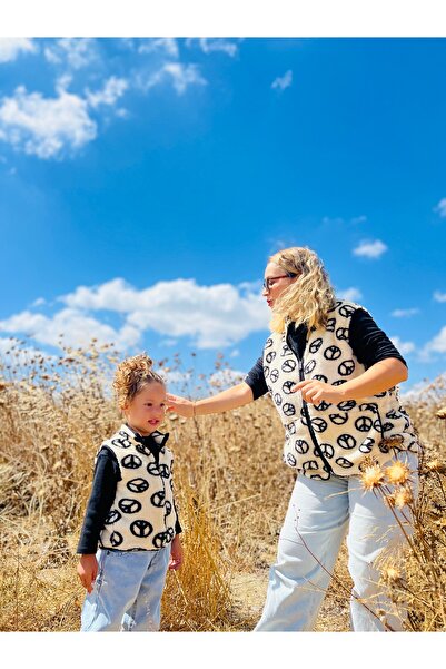 DİVİSTA Майка и дете, съчетани плюшени жилетки