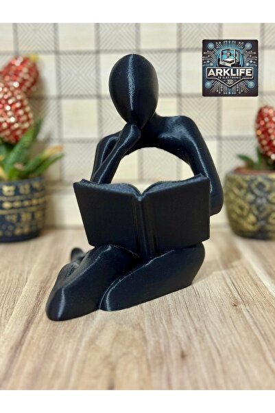 ARKlife 3D Electronic Kitap Okuyan Insan Figür Dekoratif Obje Biblo Kitaplık ...