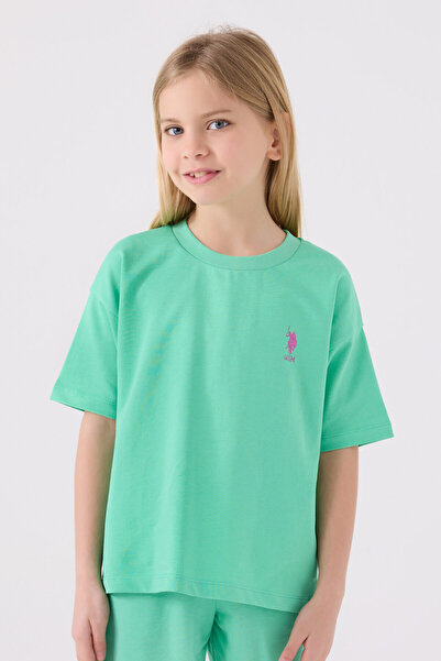 U.S. Polo Assn. Girl's Green Bermuda Suit