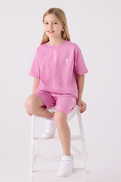 U.S. Polo Assn. Κοριτσίστικο ροζ βερμούδα