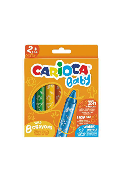 CARIOCA 2 Years+ Jumbo Baby Soft Pastel Crayons - Pack of 8