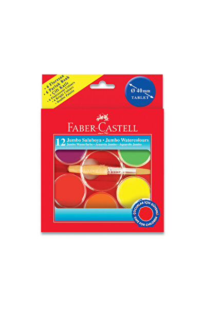 Faber Castell Jumbo Sulu Boya 2 Katlı 12 Renk