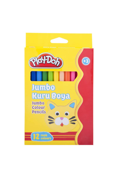 Nezih Playdoh Jumbo Üçgen Kuru Boya 12li Play-KU008