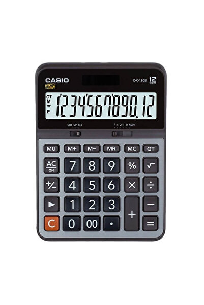 Casio Hesap Makinesi 12 Haneli Metal Yüzey DX-120 B