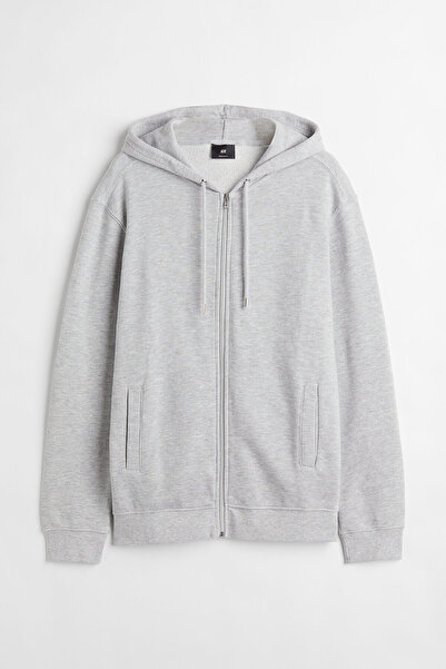 H&M Regular Fit Kapüşonlu ve Fermuarlı Üst