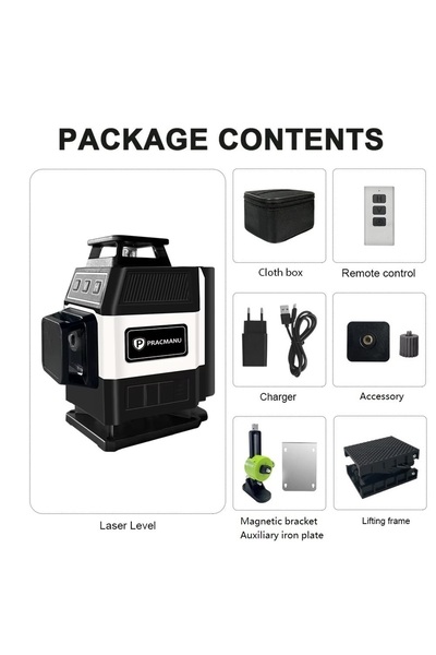 Choice1 مجموعة من مستويين ليزريين رباعيي الأبعاد من Pracmanu Mini، 16 خطًا، خ...