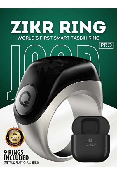 iqibla Zikr Ring Jood Pro – Smart Islamic Ring with Prayer Reminders, Tasbih Counter, Fitness Trac