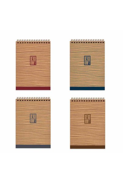 KESKİN COLOR Keskin 144201-99 A6 80 Yp Çizgi Dekokraft Spiralli Bloknot