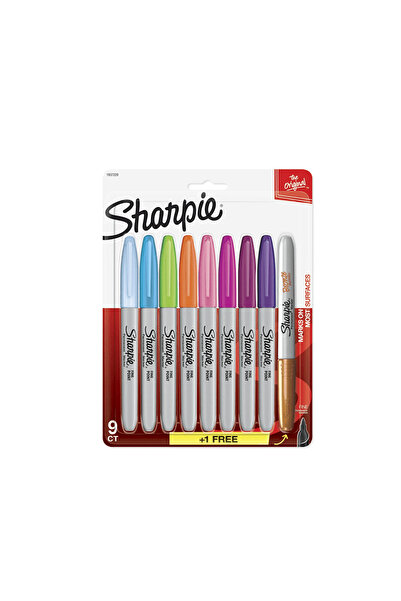 Sharpie 1937229 Fine Permanent Markör Karışık 8+1