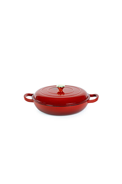 VAV GET Enameled Cast Iron Dutch Oven Shallow Casserole 12-inch