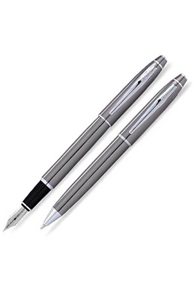 Scrikss 35 Dolma ve Tükenmez Kalem Seti 2’li Mat Krom