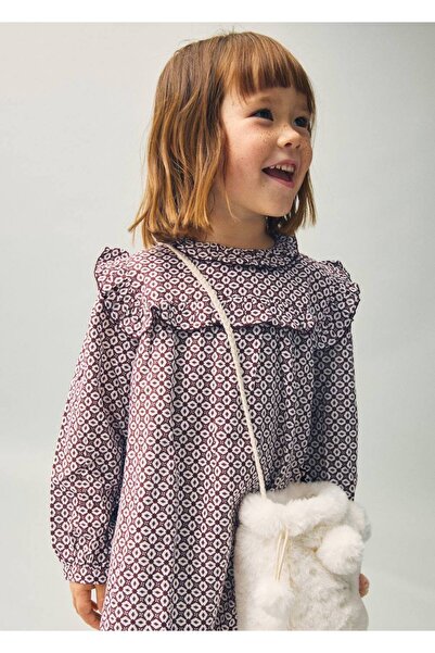 MANGO Baby Volanlı desenli elbise