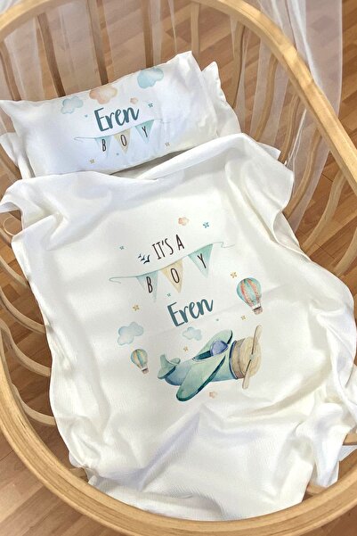 Homamia Isme Özel Pike Seti 70x120 Anne Yanı Ve Park Yatak Uçak