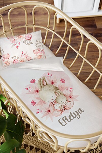 Homamia Isme Özel Anne Yanı 60x100 Beşik Uyku Nevresim Takımı