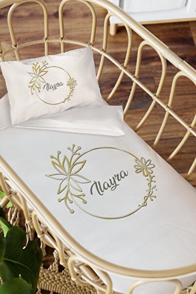 Homamia Isme Özel Anne Yanı 60x100 Beşik Uyku Nevresim Takımı