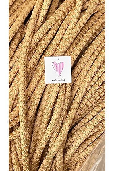 Makromİps MAKROME İP (10 metre 6,5-7 mm) DİKİLEBİLİR BOYANABİLİR PAMUK DOKUMA...