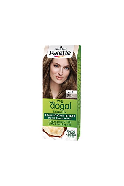 Palette Kalıcı Doğal Renkler Saç Boyası 6-0 Koyu Kumral 50 ml