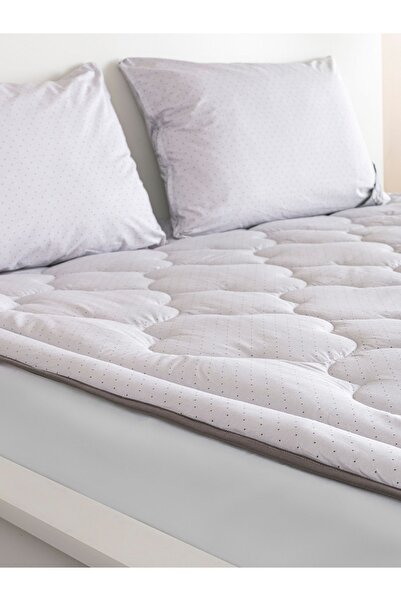 homewell %100 Pamuk Vücut Isısını Dengeleyen Hipoalerjenik Rahat Uyku Pedi Gri