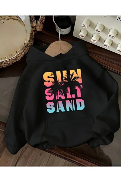 FUFLUNS Sun Salt Sand Oversize Unisex Hooded Sweatshirt