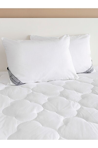 homewell 100% Cotton Comfortable Sleeping Pad with Hypoallergenic Properties That Balance Body Temperature White