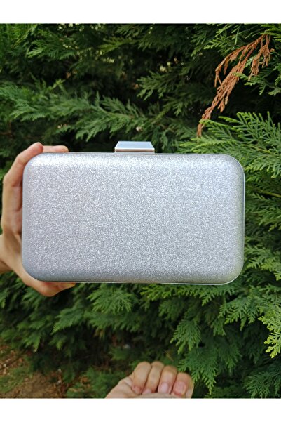 CHEFF Silvery Shoulder Strap Evening Dress Bag