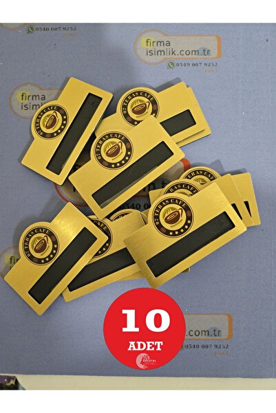SIRADIŞI REKLAM PERSONEL YAKA İSİMLİK 10 ADET KİŞİYE ÖZEL BASKILI PREMİUM KUB...