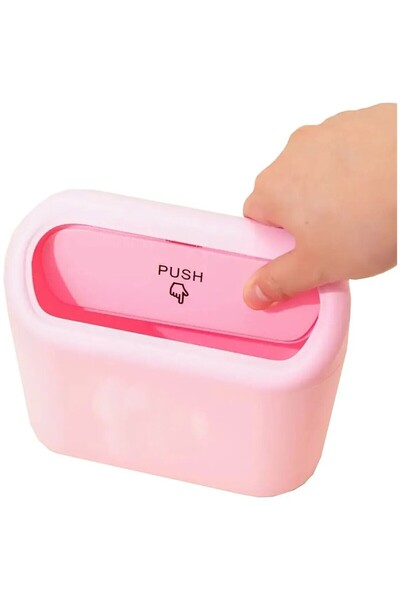 Luti Concept Auto Accessory Car Trash Can Portable In-Car Portable Organizer with Lid Trash Can Pink