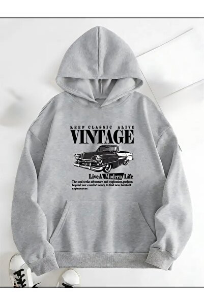 FUFLUNS سويت شيرت مطبوع عتيق للجنسين