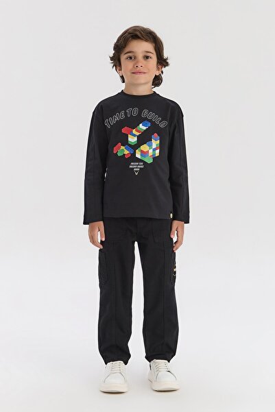 Nebbati Bg Store Boy's Black Tshirt