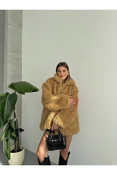 ZF BUTİK Premium Fabric Lamb Zipper Coat