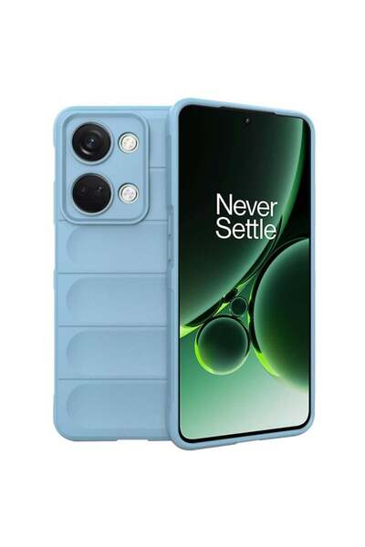 SKYDDAR INNOVATION Θήκη για OnePlus Nord 3, Magic Shield, κατασκευασμένη από σιλικονούχο ματ, σετ αυτοκόλλητων, μπλε