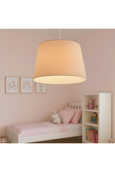 FMA Lotus Pleat Modern Pileli Avize i-Beyaz Sarkıt Avize (E27)