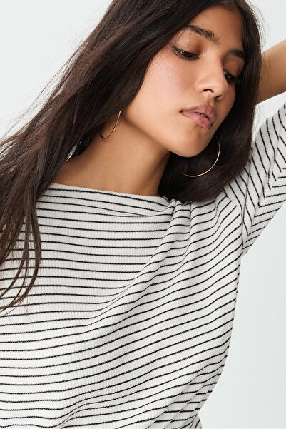 Stradivarius Multi-way striped T-shirt