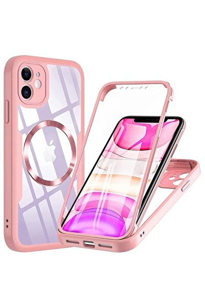 SKYDDAR INNOVATION Θήκη + μεμβράνη για iPhone 11, [Συσκευασία 360°] ColorVerse MagSafe, σετ αυτοκόλλητων, ροζ