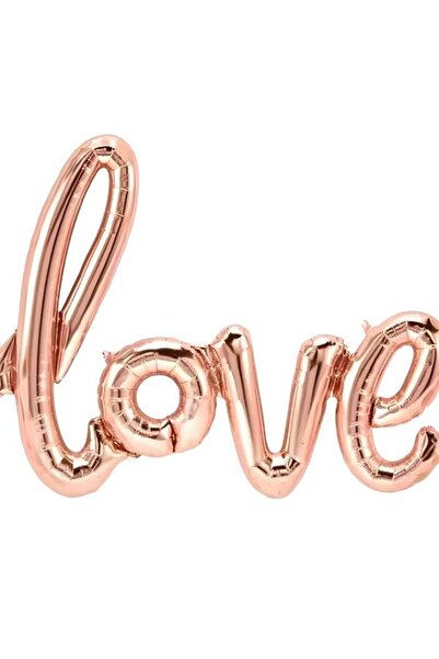 PartiCompany Handwritten “Love” Foil Balloon – 40 Inches (Rose, Silver, Gold, Pink) 🎈 ✨