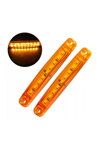 Led Light Alex Lampa de gabarit 12 v-24 v, portocaliu 9 smd