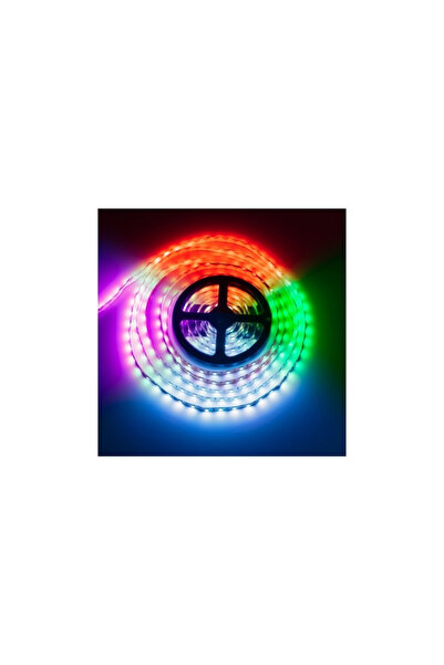 Salkım Şerit Led 5 Metre Tak Çalıştır Kumandalı Trafolu Rgb Şerit Işık Aydınlatma