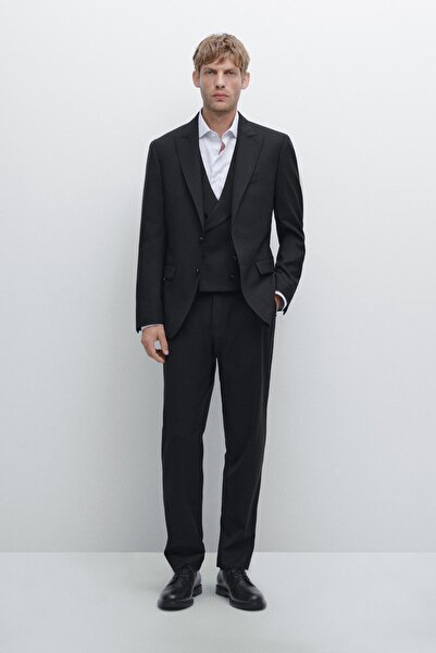 Massimo Dutti American suit with peaked lapel