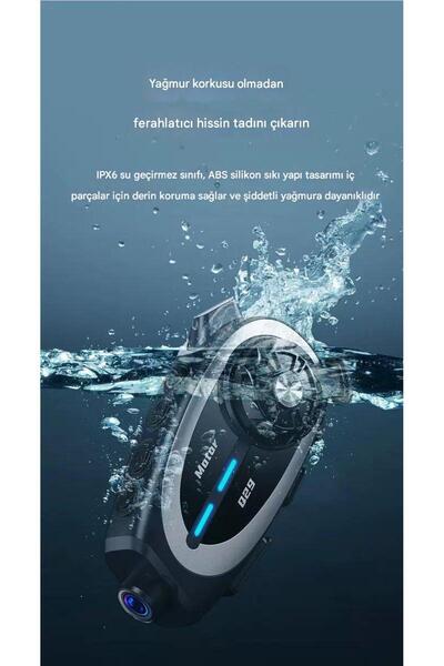 MATECHNO 1080P FHD Kameralı Video Fotoğraf Özellikli WİFİ Kamera Bluetooth Arama Müzik İntercom Kask Kulaklık