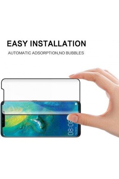Huawei Folie Sticla Curbata Mate 20 Pro Full Glue 4D/5D Negru